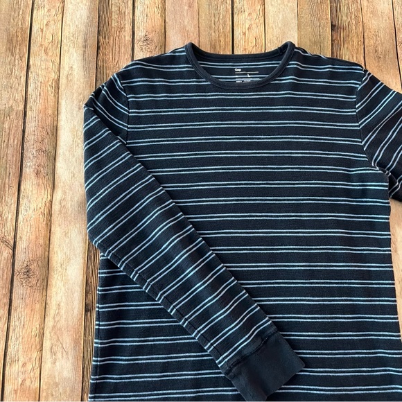 Gap men’s long sleeve waffle knit Crewneck tee shirt | size Large - Picture 2 of 9